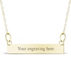 Thumbnail Image 2 of Your Own Handwriting Bar Necklace 10K Yellow Gold-Plated Sterling Silver (1 Line) 18"