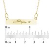 Thumbnail Image 4 of Your Own Handwriting Bar Necklace 10K Yellow Gold-Plated Sterling Silver (1 Line) 18"
