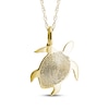 Thumbnail Image 1 of Your Own Fingerprint Turtle Necklace 10K Yellow Gold-Plated Sterling Silver 18"
