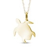 Thumbnail Image 2 of Your Own Fingerprint Turtle Necklace 10K Yellow Gold-Plated Sterling Silver 18"