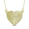 Thumbnail Image 1 of Your Own Fingerprint Heart Necklace 10K Yellow Gold-Plated Sterling Silver 18"