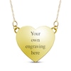 Thumbnail Image 2 of Your Own Fingerprint Heart Necklace 10K Yellow Gold-Plated Sterling Silver 18"