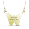 Thumbnail Image 2 of Your Own Fingerprint Butterfly Necklace 10K Yellow Gold-Plated Sterling Silver 18"