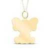Thumbnail Image 2 of Elephant Baby Birth Stats Necklace 10K Yellow Gold-Plated Sterling Silver 18"