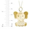 Thumbnail Image 4 of Elephant Baby Birth Stats Necklace 10K Yellow Gold-Plated Sterling Silver 18"
