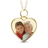 Thumbnail Image 1 of Small Heart Photo Charm Necklace 10K Yellow Gold-Plated Sterling Silver 18"