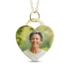 Thumbnail Image 1 of Flat Small Heart Photo Charm Necklace 10K Yellow Gold-Plated Sterling Silver 18"