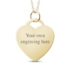 Thumbnail Image 2 of Flat Small Heart Photo Charm Necklace 10K Yellow Gold-Plated Sterling Silver 18"