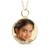 Thumbnail Image 1 of Small Round Photo Charm Necklace 10K Yellow Gold-Plated Sterling Silver 18"