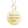 Thumbnail Image 2 of Small Round Photo Charm Necklace 10K Yellow Gold-Plated Sterling Silver 18"