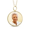Thumbnail Image 1 of Small Round Rope Edge Photo Charm Necklace 10K Yellow Gold-Plated Sterling Silver 18"