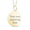 Thumbnail Image 2 of Small Round Rope Edge Photo Charm Necklace 10K Yellow Gold-Plated Sterling Silver 18"