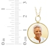 Thumbnail Image 4 of Small Round Rope Edge Photo Charm Necklace 10K Yellow Gold-Plated Sterling Silver 18"