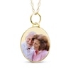 Thumbnail Image 1 of Small Oval Photo Charm Necklace 10K Yellow Gold-Plated Sterling Silver 18"