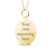 Thumbnail Image 2 of Small Oval Photo Charm Necklace 10K Yellow Gold-Plated Sterling Silver 18"