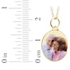 Thumbnail Image 4 of Small Oval Photo Charm Necklace 10K Yellow Gold-Plated Sterling Silver 18"