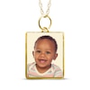 Thumbnail Image 1 of Small Rectangle Photo Charm Necklace 10K Yellow Gold-Plated Sterling Silver 18"