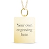 Thumbnail Image 2 of Small Rectangle Photo Charm Necklace 10K Yellow Gold-Plated Sterling Silver 18"