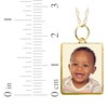 Thumbnail Image 4 of Small Rectangle Photo Charm Necklace 10K Yellow Gold-Plated Sterling Silver 18"