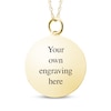 Thumbnail Image 2 of Medium Round Photo Charm Necklace 10K Yellow Gold-Plated Sterling Silver 18"