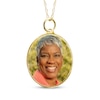 Thumbnail Image 1 of Medium Oval Photo Charm Necklace 10K Yellow Gold-Plated Sterling Silver 18"