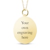 Thumbnail Image 2 of Medium Oval Photo Charm Necklace 10K Yellow Gold-Plated Sterling Silver 18"