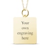 Thumbnail Image 2 of Medium Rectangle Photo Charm Necklace 10K Yellow Gold-Plated Sterling Silver 18"