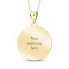 Thumbnail Image 2 of Beaded Edge Round Photo Disc Necklace 10K Yellow Gold-Plated Sterling Silver (3 Lines) 18"