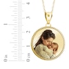 Thumbnail Image 4 of Beaded Edge Round Photo Disc Necklace 10K Yellow Gold-Plated Sterling Silver (3 Lines) 18"