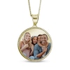 Thumbnail Image 1 of Men's Beaded Edge Round Photo Disc Necklace 10K Yellow Gold-Plated Sterling Silver (3 Lines) 22"