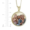 Thumbnail Image 3 of Men's Beaded Edge Round Photo Disc Necklace 10K Yellow Gold-Plated Sterling Silver (3 Lines) 22"