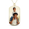 Thumbnail Image 1 of Men's Extra Large Photo Dog Tag Necklace 10K Yellow Gold-Plated Sterling Silver 22"
