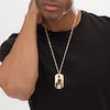 Thumbnail Image 3 of Men's Extra Large Photo Dog Tag Necklace 10K Yellow Gold-Plated Sterling Silver 22"