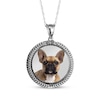 Thumbnail Image 1 of Pet Photo & Name Round Frame Necklace Sterling Silver 18"