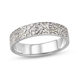 6mm Pet Print Fashion Band Sterling Silver