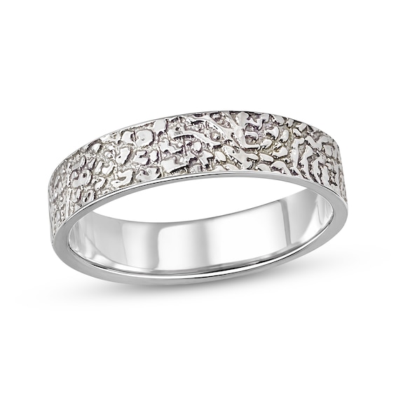6mm Pet Print Fashion Band Sterling Silver