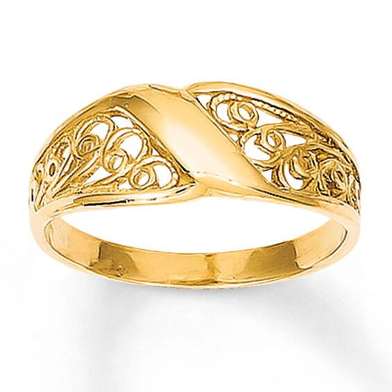 Filigree Ring 14K Yellow Gold Womens Rings Rings Kay