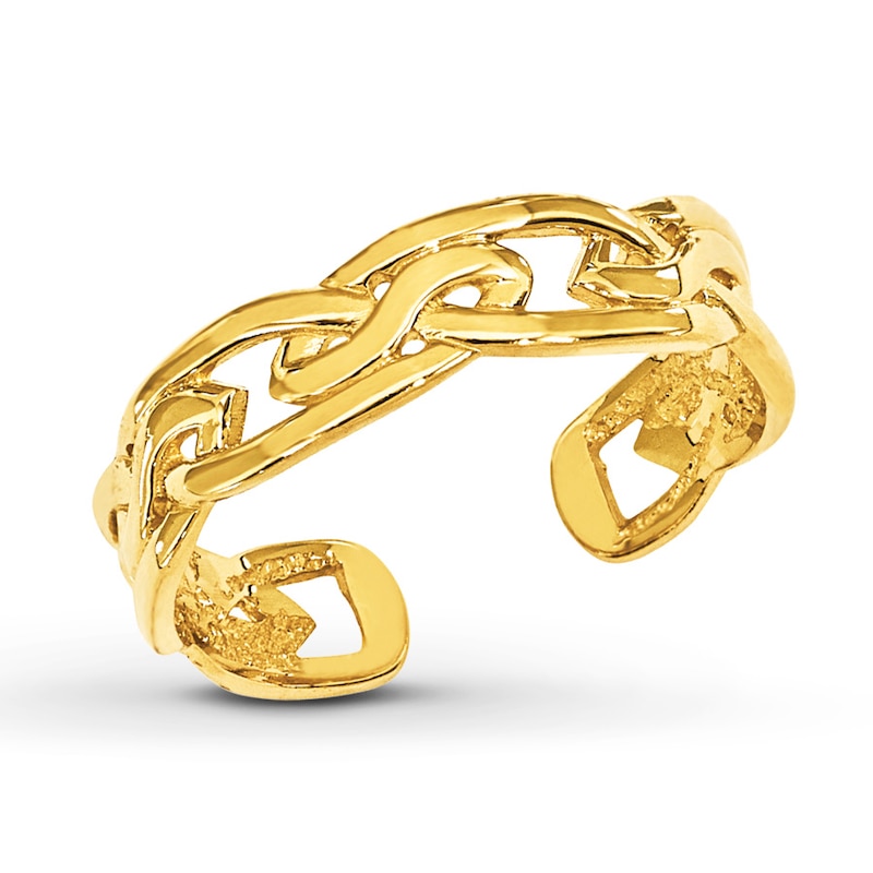 Celtic Knot Toe Ring 14K Yellow Gold