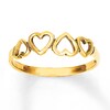 Hearts Ring 14K Yellow Gold