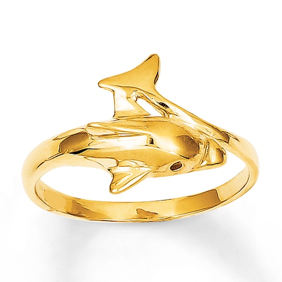 Dolphin Ring 14K Yellow Gold | Kay