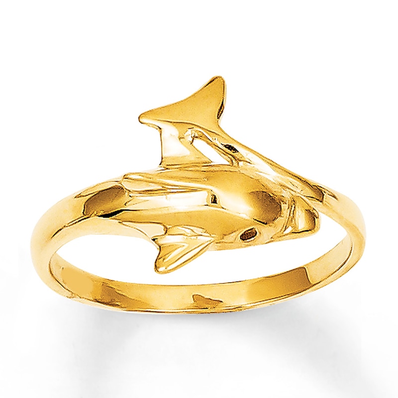 handmade avant  garde ring  wire- 1mm Gold  dolphin ring Yellow gold filled  dolphin ring 14K gold filled  dolphin ring