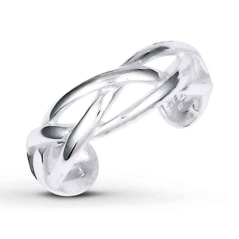 Main Image 1 of Woven Toe Ring Sterling Silver