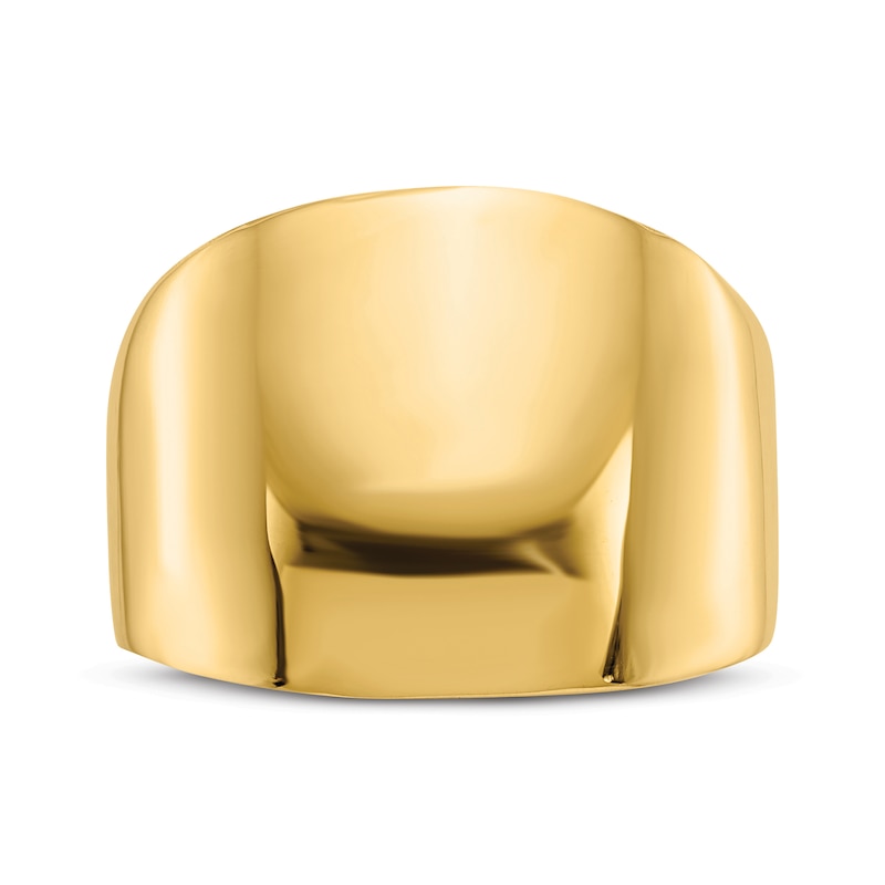 Wide Dome Ring 14K Yellow Gold