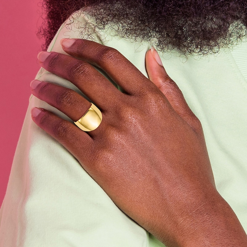 Main Image 5 of Wide Dome Ring 14K Yellow Gold