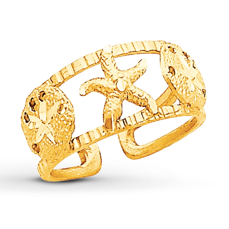 Main Image 1 of Beach Toe Ring 14K Yellow Gold