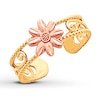 Thumbnail Image 1 of Floral Toe Ring 14K Two-Tone Gold