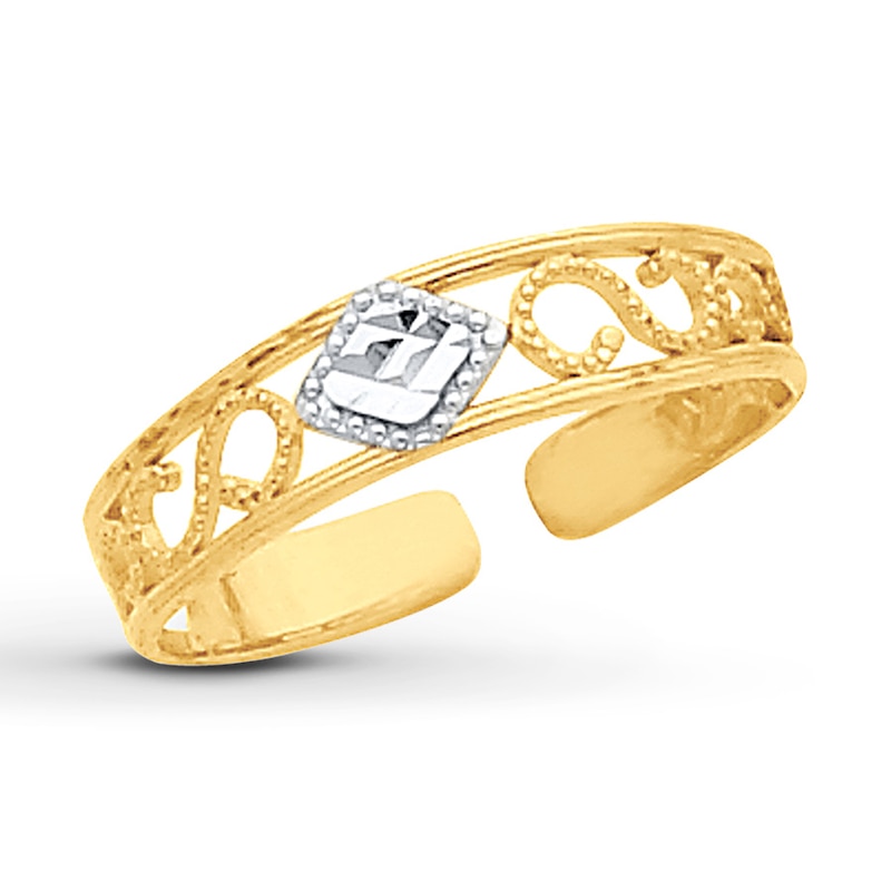 Main Image 1 of Heart Toe Ring 14K Yellow Gold