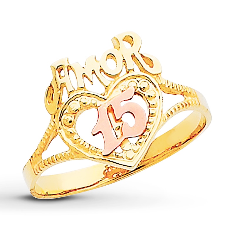 Sweet 15 Ring 14K Two-Tone Gold