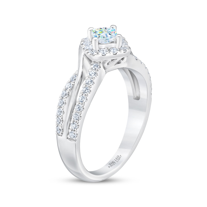 Main Image 2 of THE LEO First Light Diamond Princess-Cut Engagement Ring 5/8 ct tw 14K White Gold