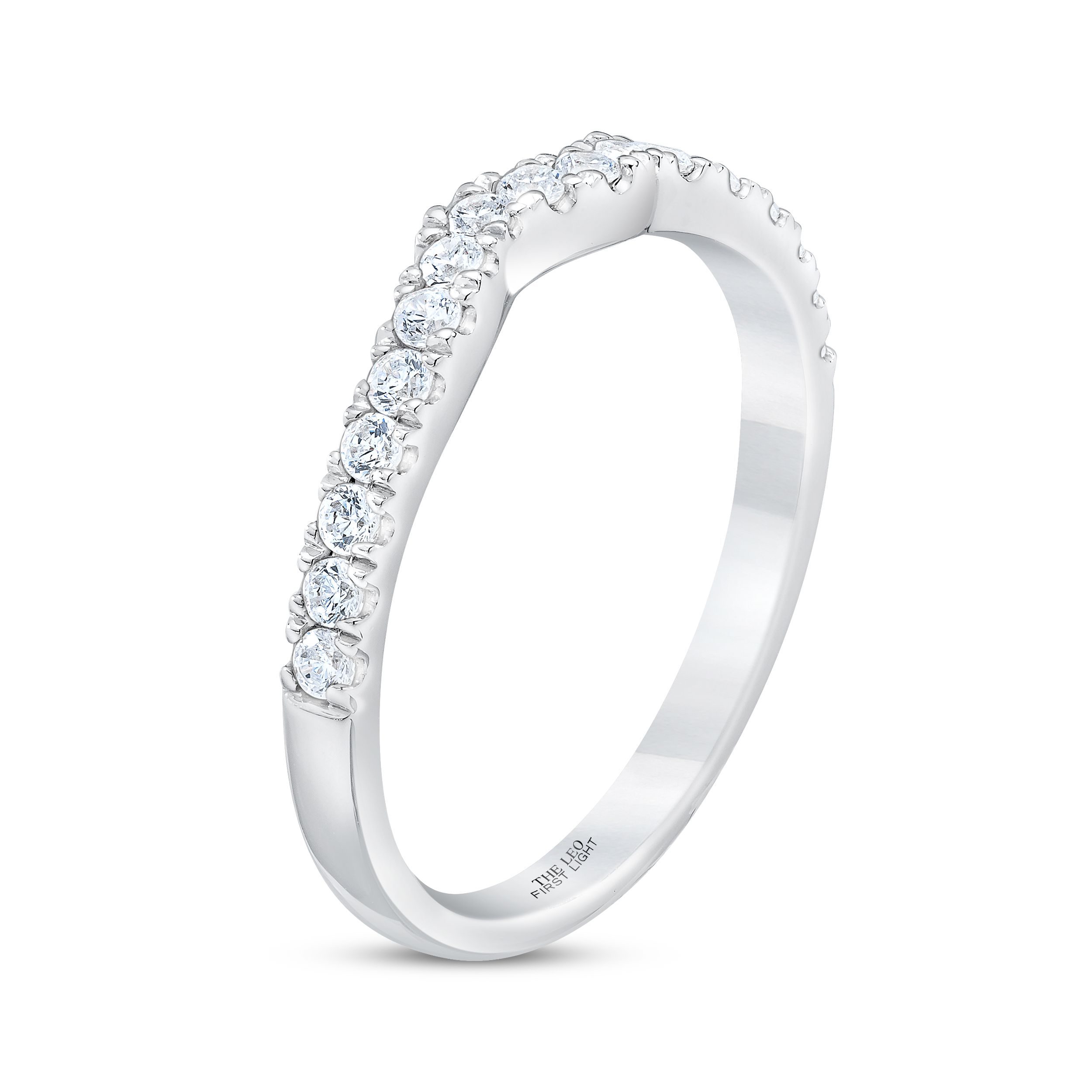 Main Image 2 of THE LEO First Light Diamond Wedding Band 1/3 ct tw 14K White Gold